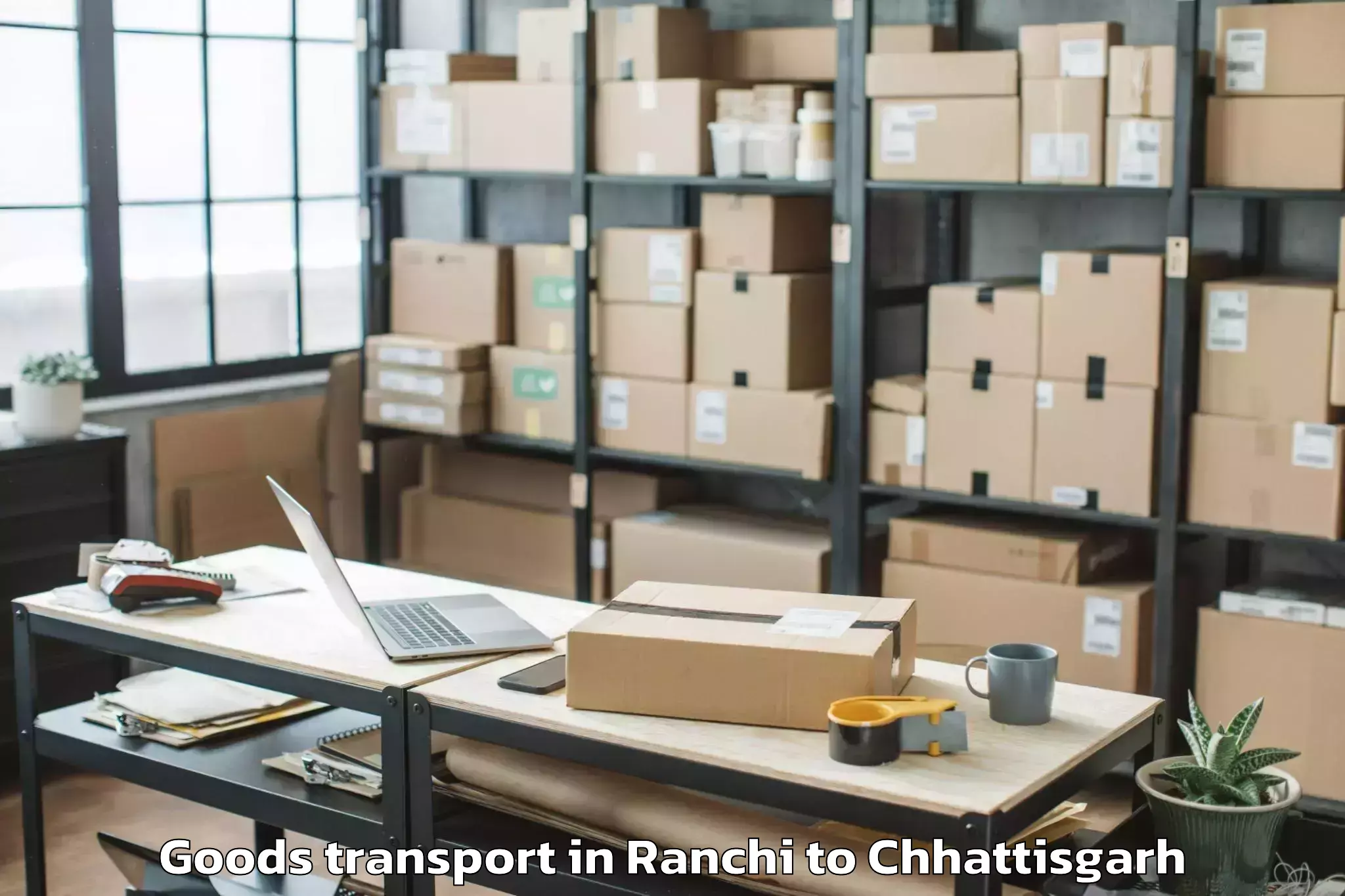 Book Ranchi to Pandit Ravishankar Shukla Univ Goods Transport Online